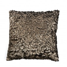 Metallic cushion brown